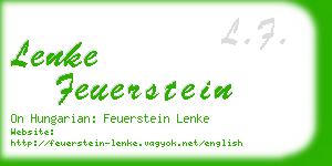 lenke feuerstein business card